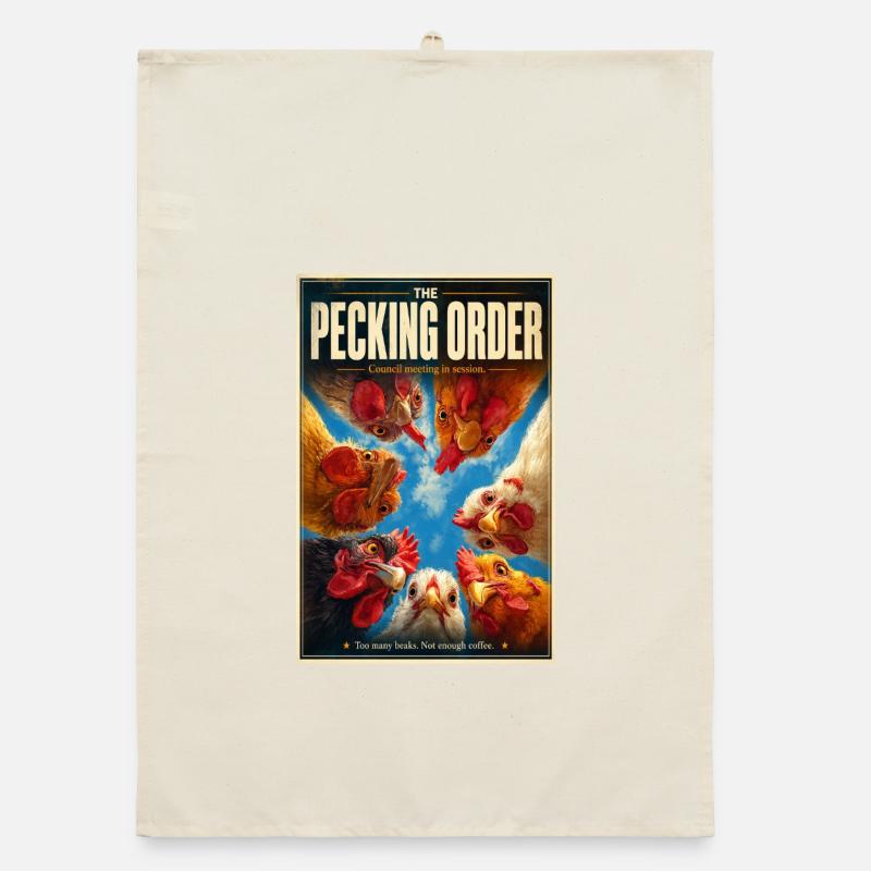Pecking Order Council Meeting Organic dish towel