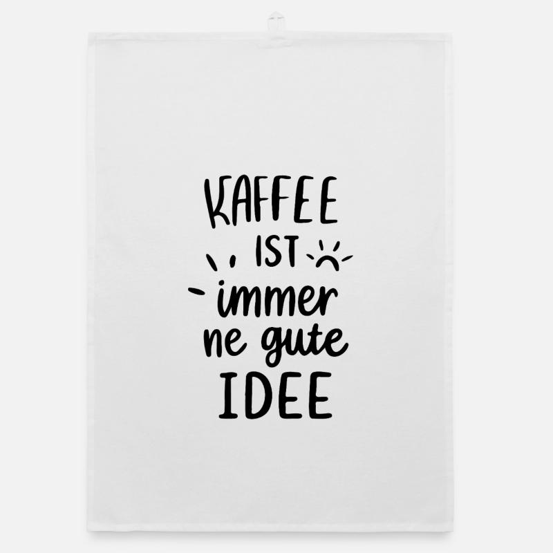 Kaffee ist immer gute Idee Organic Geschirrtuch