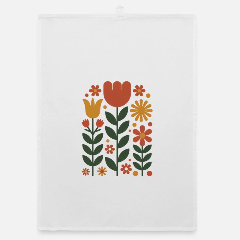 Fleurs - Harmonie fleurie Torchon bio