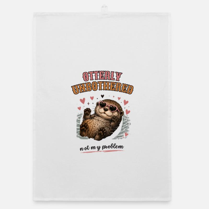 Otterly Unbothered Not My Problem Organic dish towel