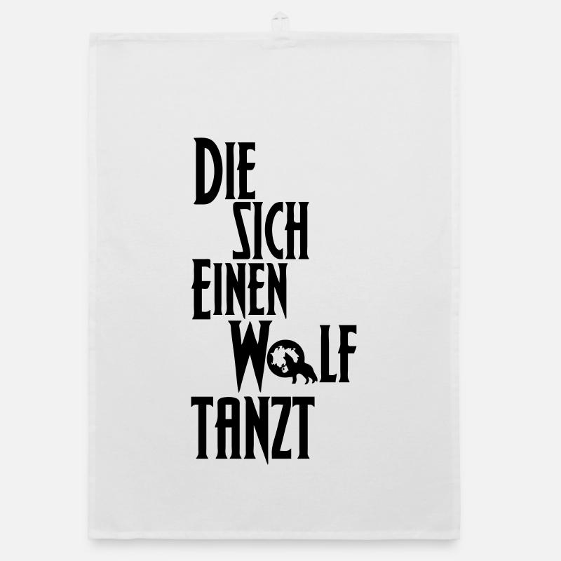 Die sich einen Wolf tanzt Tanz Tanzen Geschenk Organic Geschirrtuch