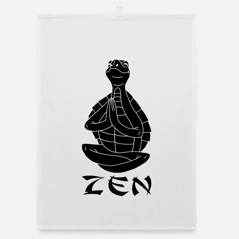Yogi Turtle (Black) Organic dish towel