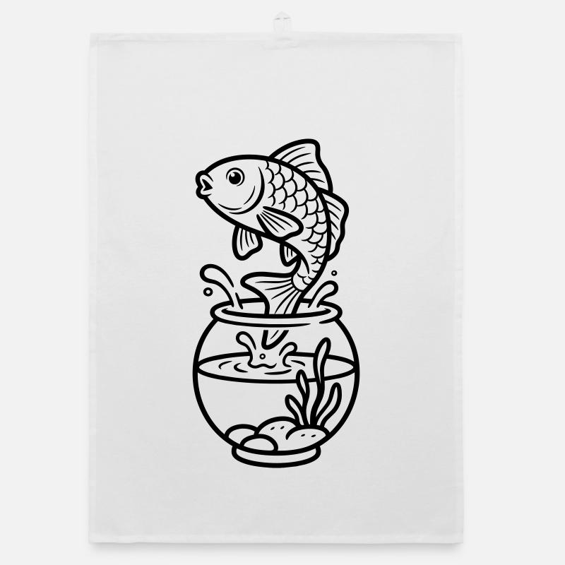 Poisson rouge Torchon bio