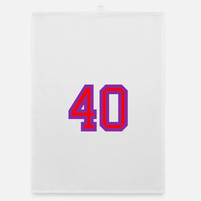 40. 40 ANS. 40e ANNIVERSAIRE. ANNIVERSAIRE 40 ANS. Torchon bio