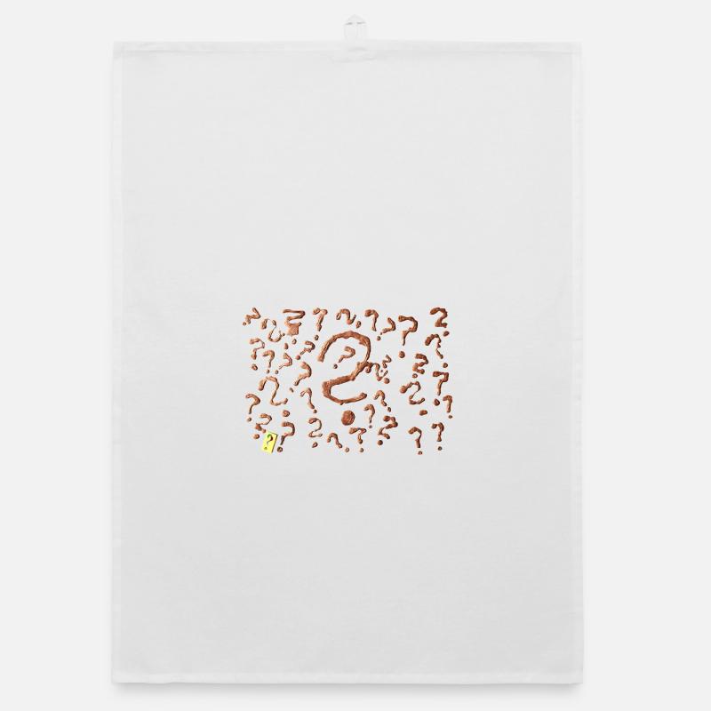 De nombreuses œuvres d’art avec points d’interrogation Torchon bio