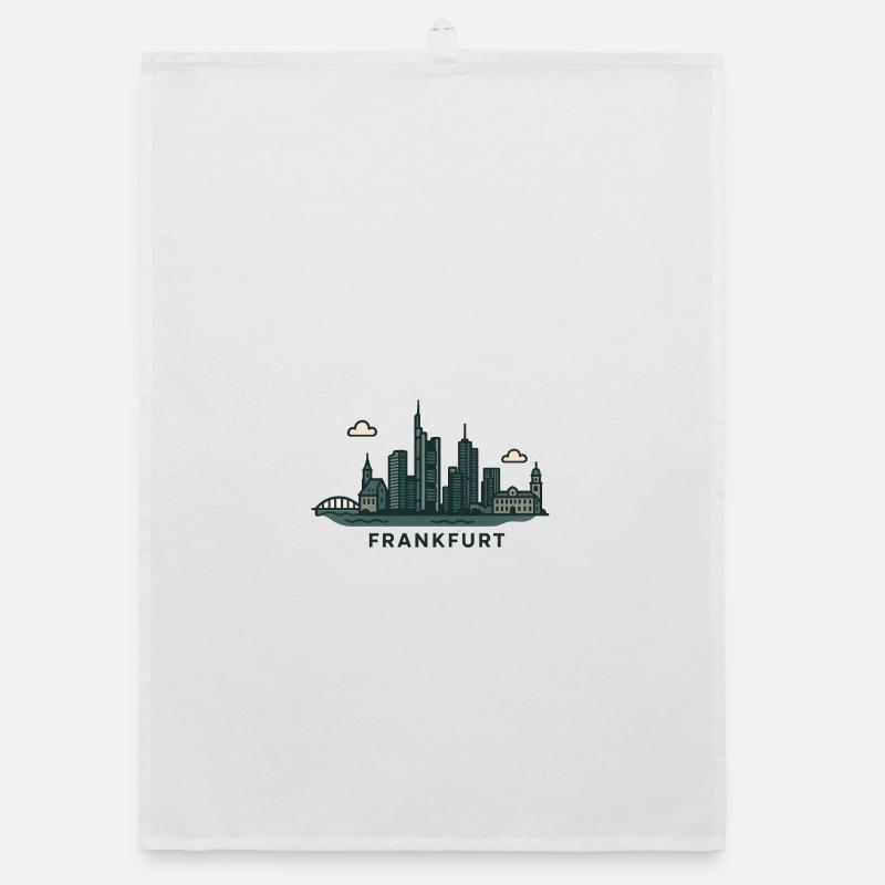 Frankfurter Skyline  Organic Geschirrtuch