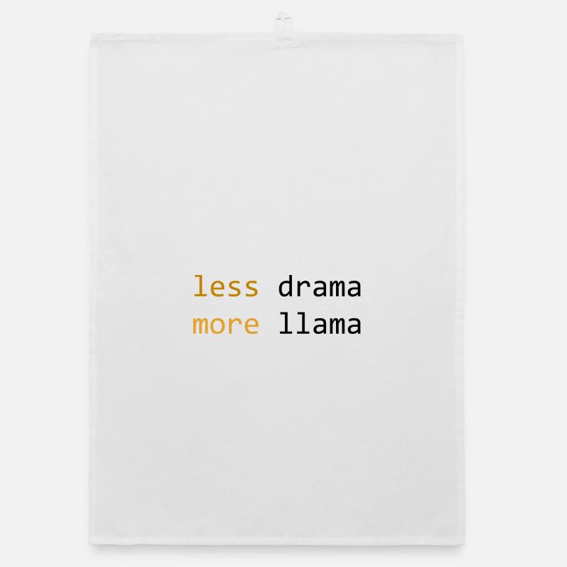 Less drama, more Llama, light Organic dish towel