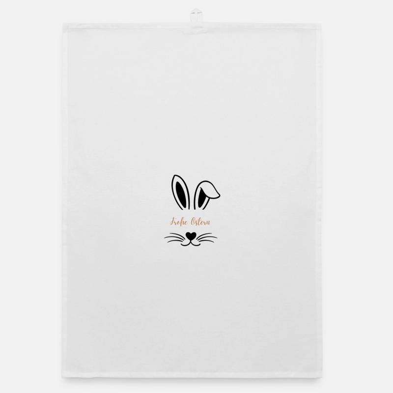Osterhase - Organic Geschirrtuch - Weiß