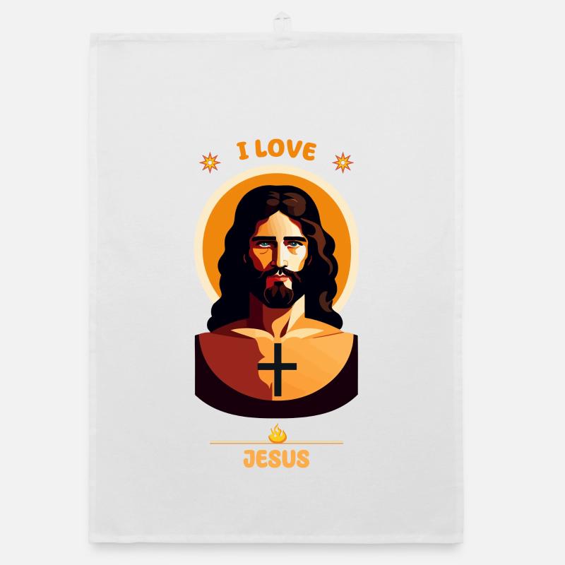 J’AIME JÉSUS Torchon bio