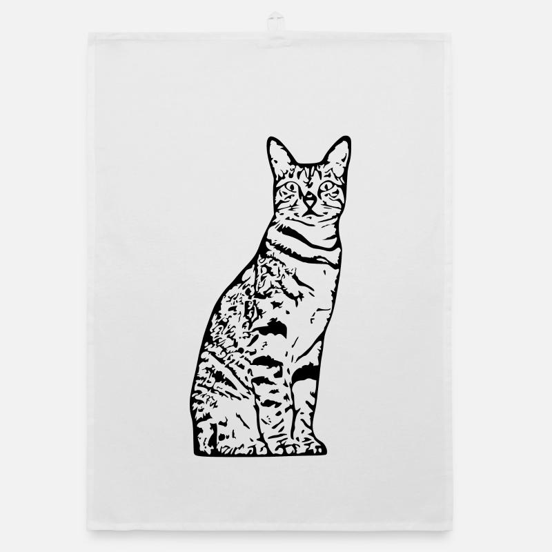 Cat, Kitten, Tiger Cat Organic dish towel