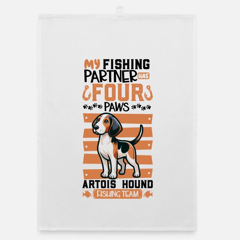 Pêche et Mastiff assyrien Torchon bio