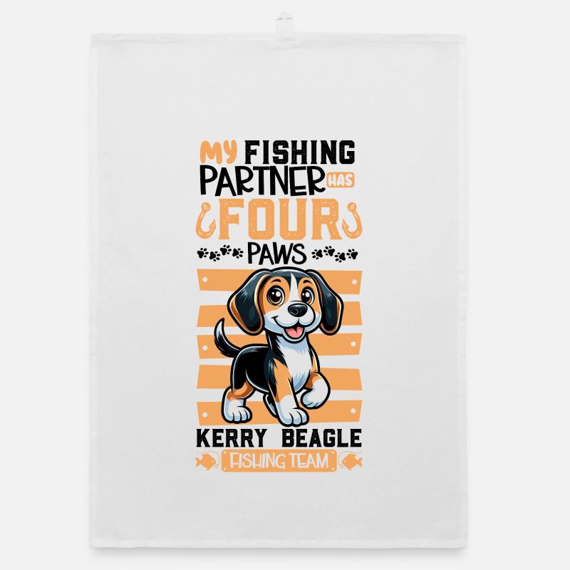 Pêche et Kerry Beagle Torchon bio