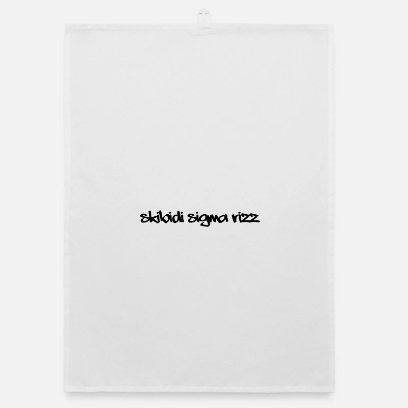 Skibidi Sigma Rizz² - Organic Geschirrtuch - Weiß
