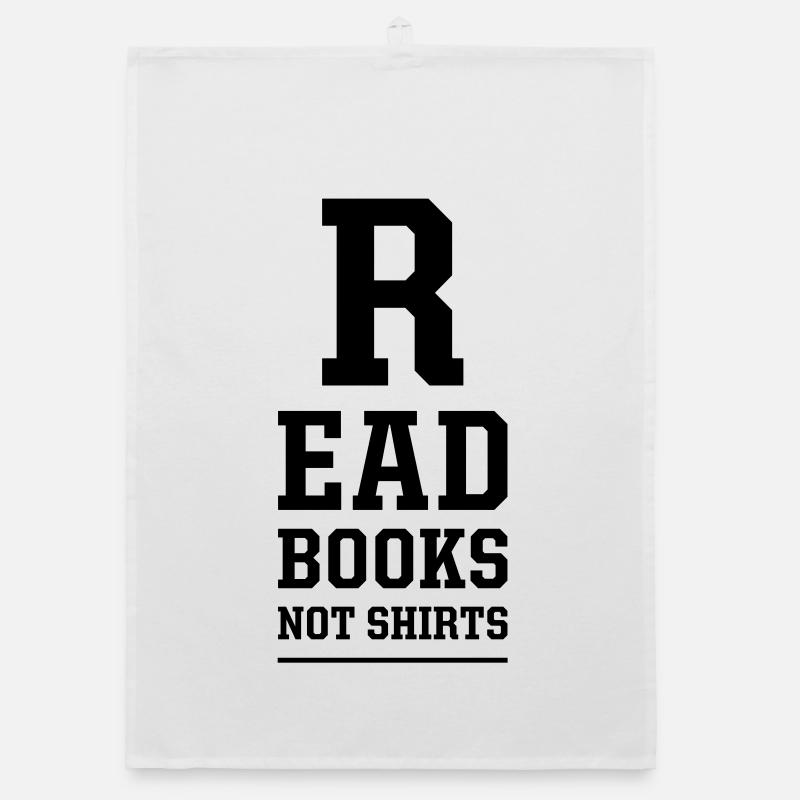 read books not shirts Organic Geschirrtuch