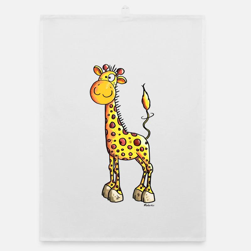 Cute Giraffe Organic dish towel