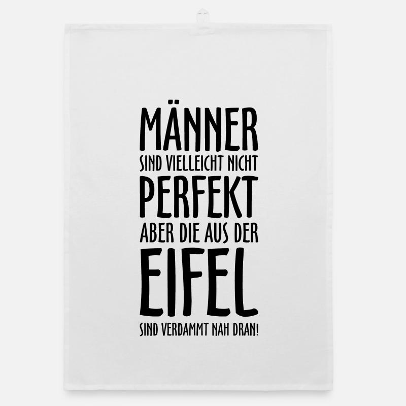 Die Männer aus der Eifel (Schwarz) - Organic Geschirrtuch - Weiß