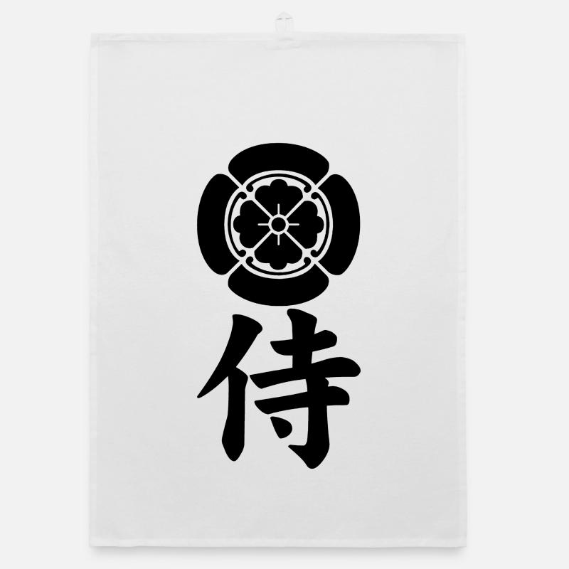 Samurai-Emblem des Oda-Clans (schwarz) Organic Geschirrtuch