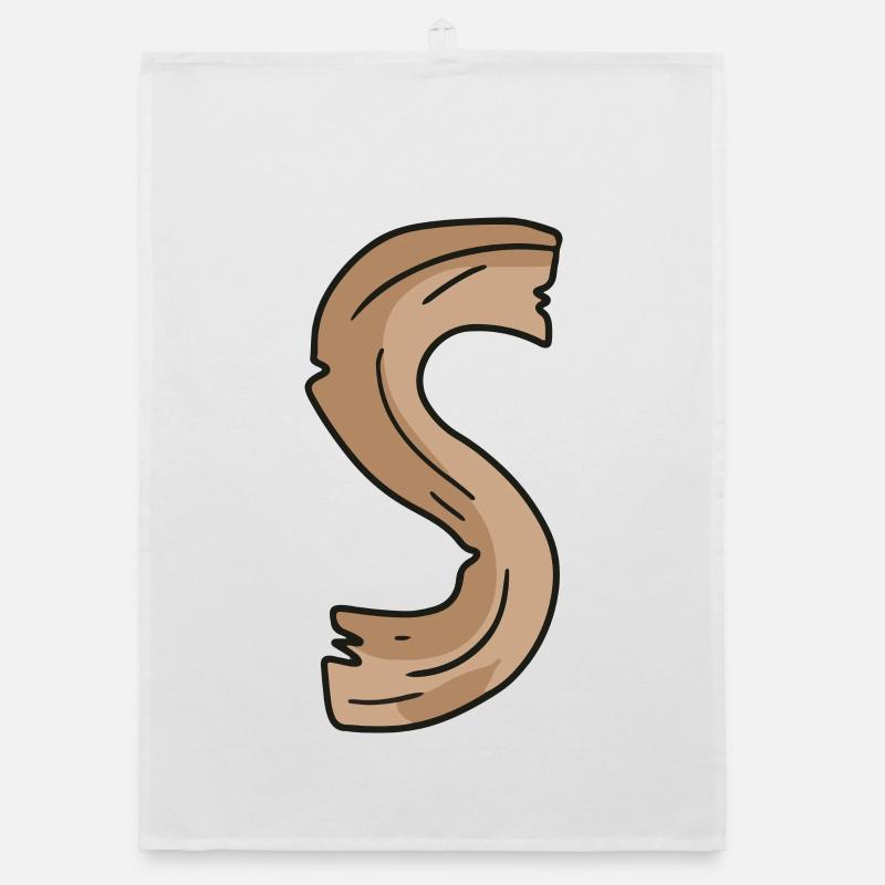 Buchstabe S Holz Holzbuchstabe Name Organic Geschirrtuch