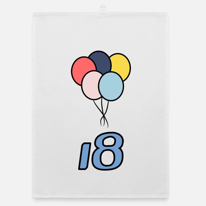 18. 18 ANS. 18e ANNIVERSAIRE. ANNIVERSAIRE 18 ANS. Torchon bio