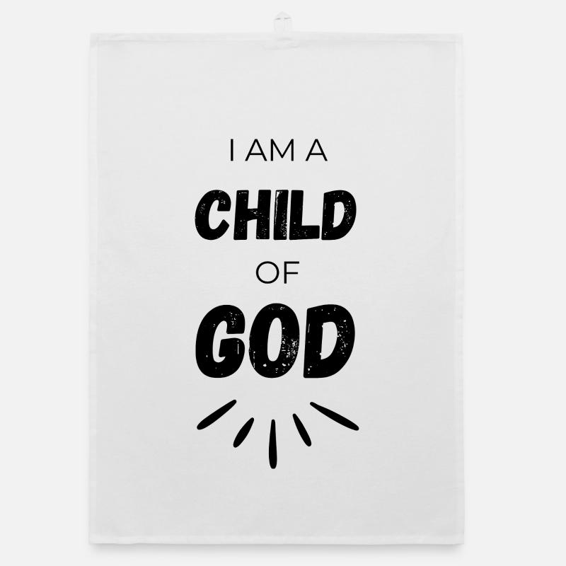 ICH BIN EIN KIND GOTTES Organic Geschirrtuch