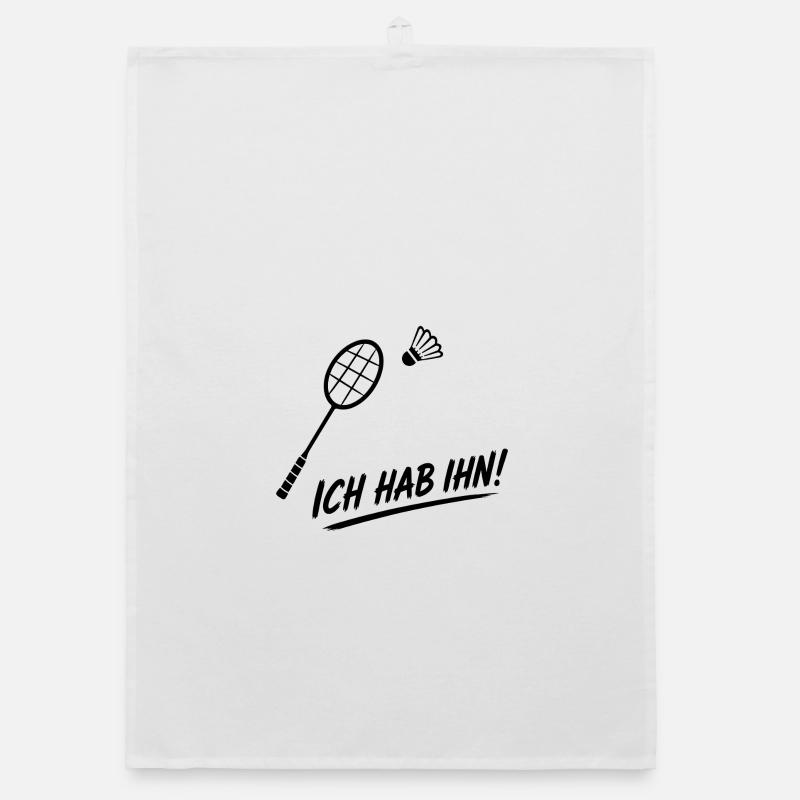 Badminton Spruch Organic Geschirrtuch