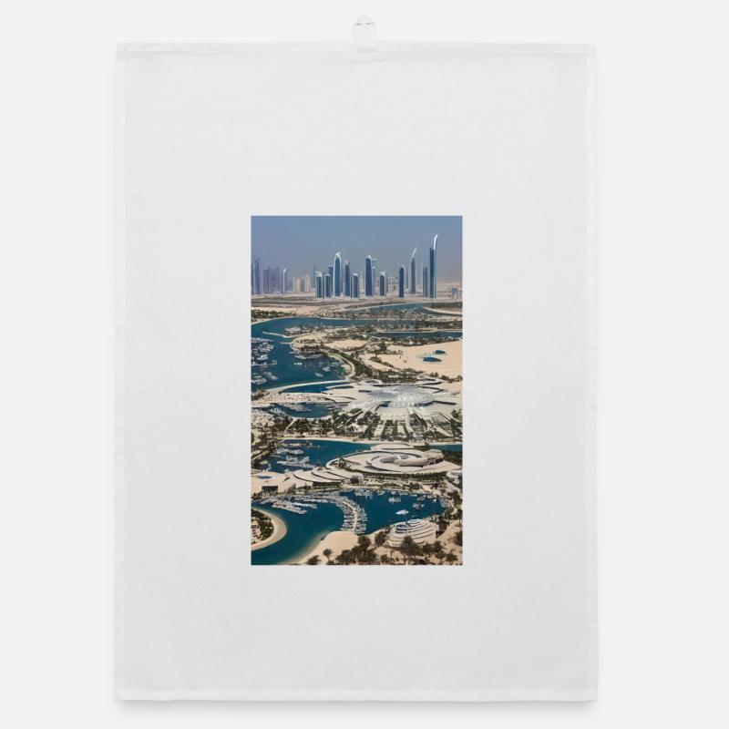 Abu Dhabi Abu Dhabi - Organic Geschirrtuch - Weiß