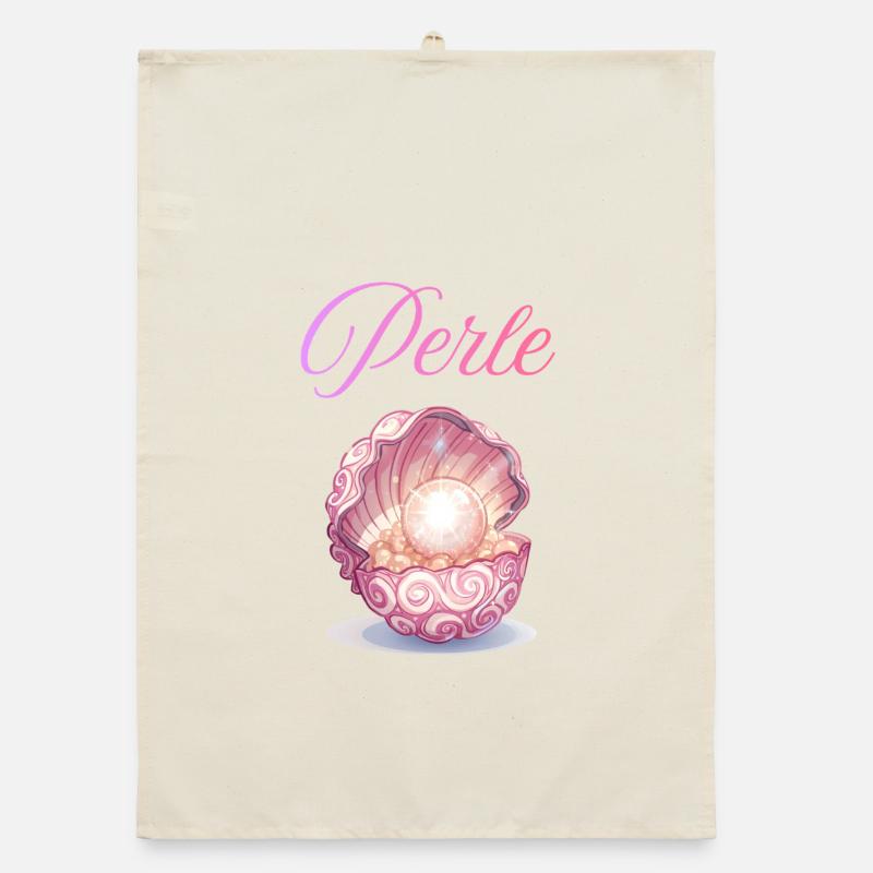 Perle dans la Coquille de Rose Torchon bio