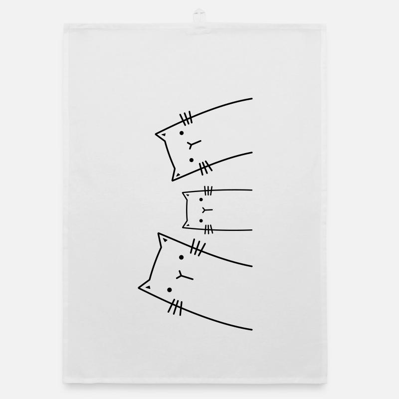 Katze Katzen Kätzchen Familie Geschenkidee Organic Geschirrtuch