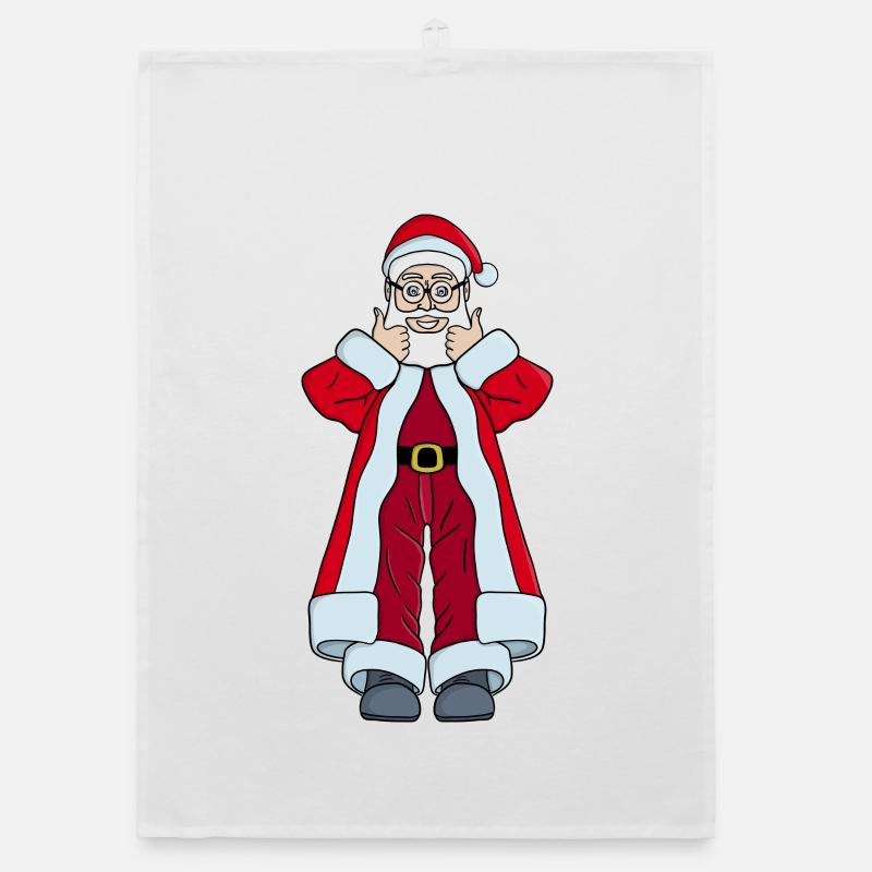 Weihnachtsmann mit Daumen hoch Organic Geschirrtuch