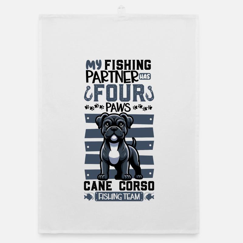 Pêche et Cane Corso Torchon bio