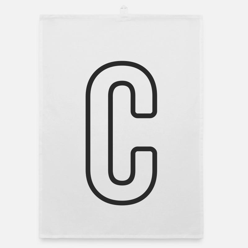 Typodesign de la lettre C Torchon bio