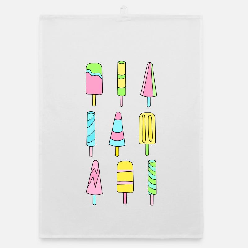 Colorful popsicles Organic dish towel