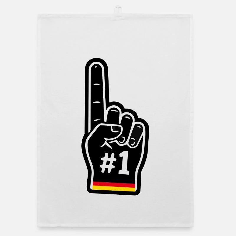 Nummer Eins Deutschland Fan Organic Geschirrtuch