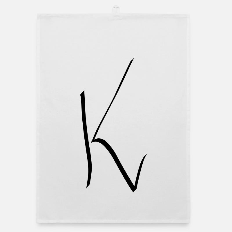 Buchstabe K Organic Geschirrtuch