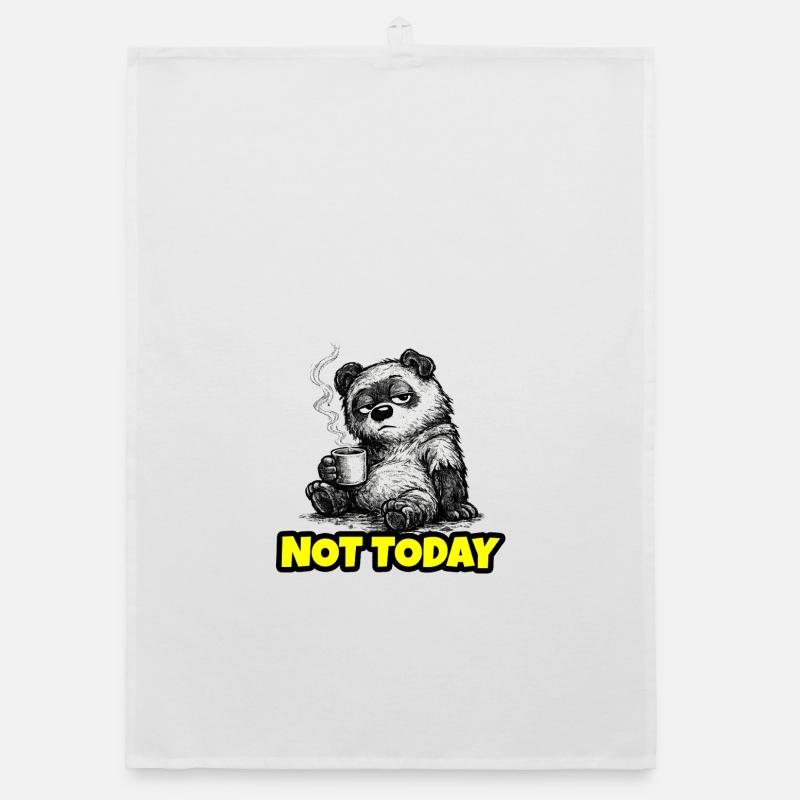 Not Today – Grumpy Bear Coffee (Sketch) Torchon bio