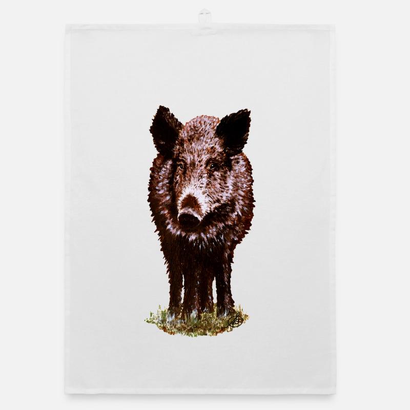 Wildschwein Organic Geschirrtuch