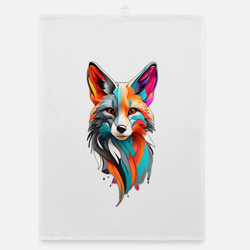 renard coloré Torchon bio