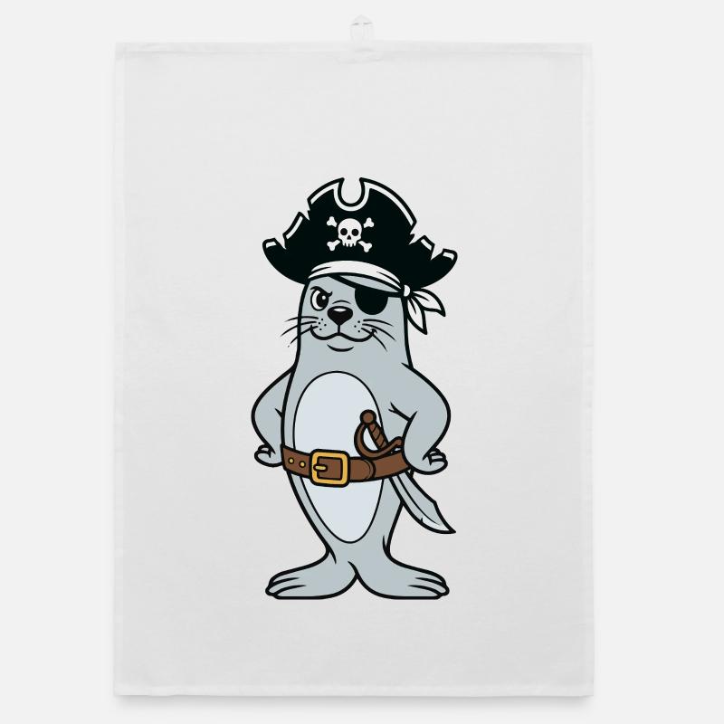 Seal pirate Organic dish towel
