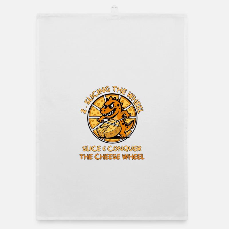 KäseDino: Slice & Conquer Organic Geschirrtuch