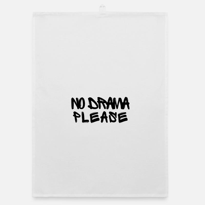 No Drama Please - Organic Geschirrtuch - Weiß