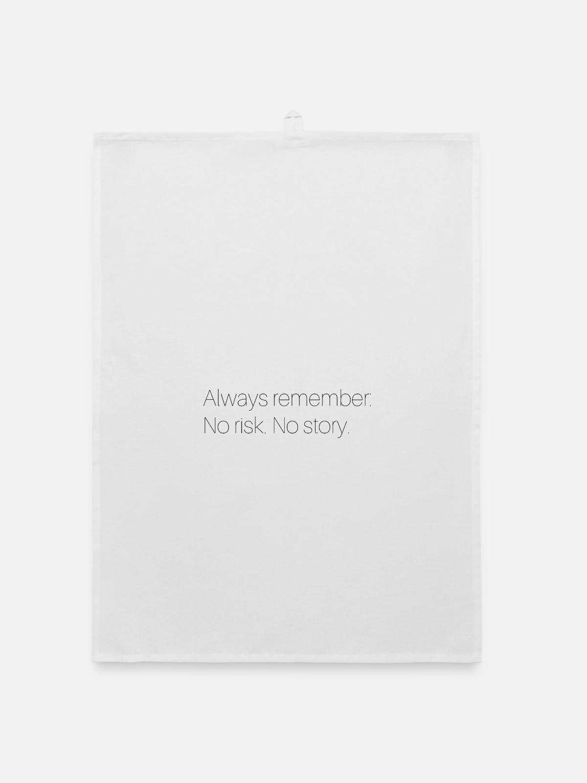 Dicton motivant - Torchon bio - blanc - Devant