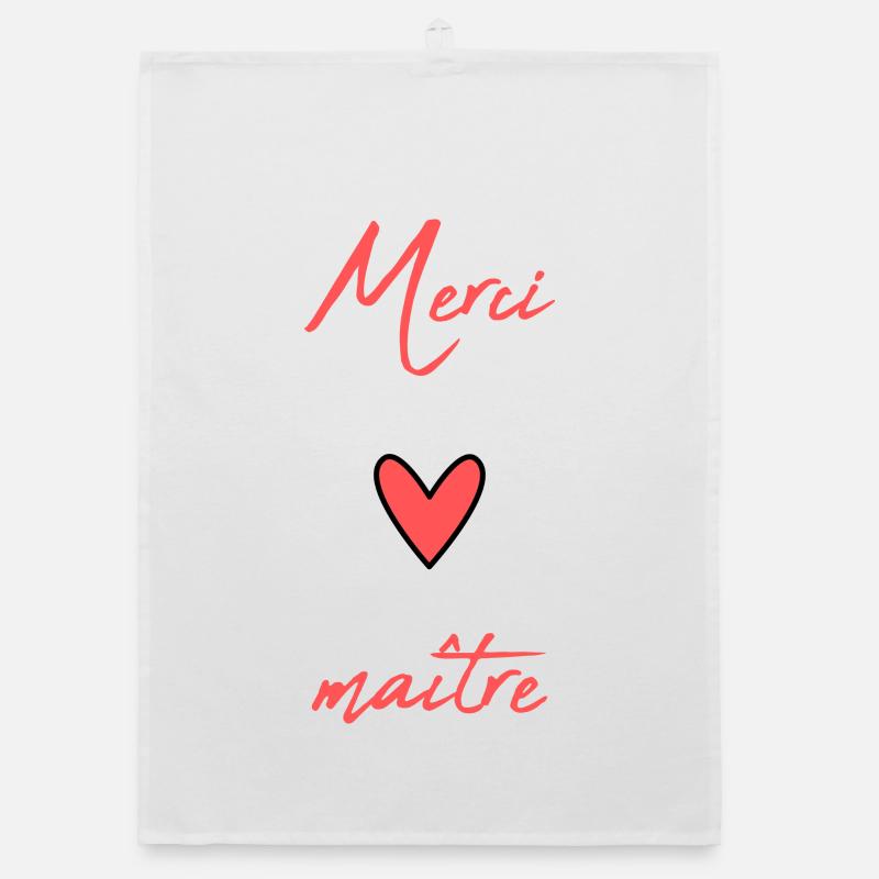 MAÎTRE. MAITRE. MERCI. MERCI MAÎTRE. MAITRE Torchon bio