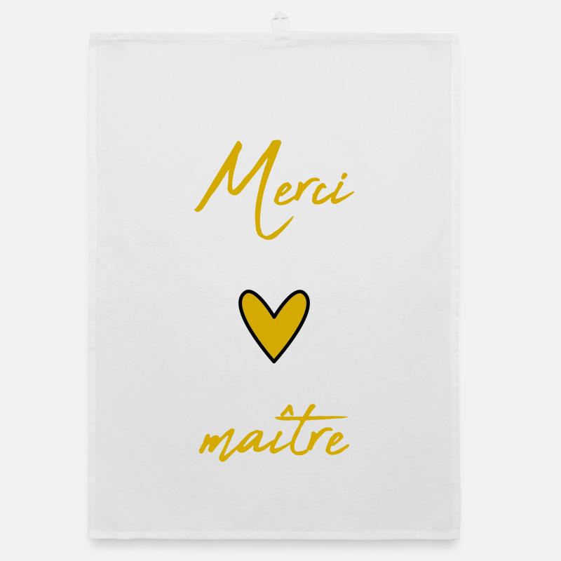 MAITRE. MAÎTRESSE. MERCI. MERCI MAÎTRESSE Torchon bio