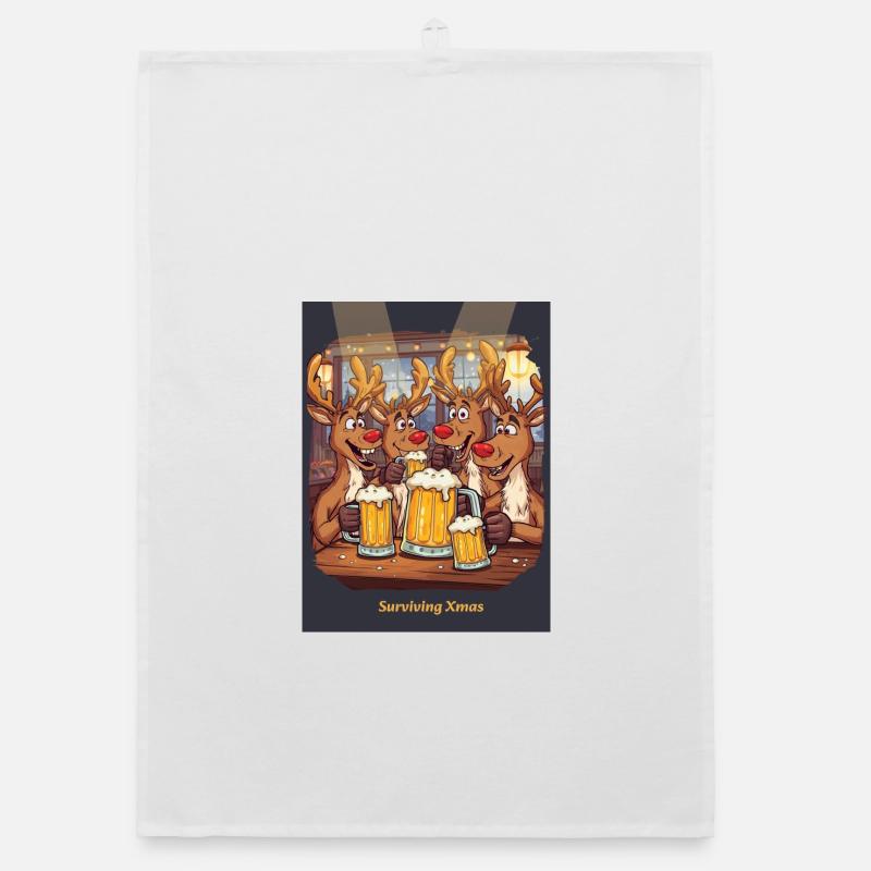 Surviving Xmas Organic dish towel