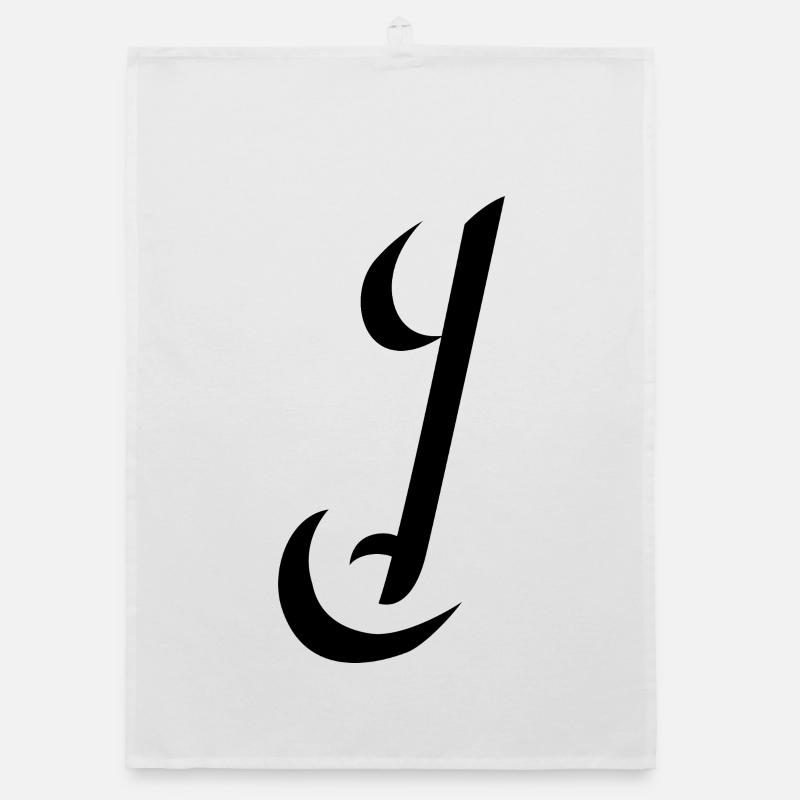 Letter J, name, the letter J Organic dish towel