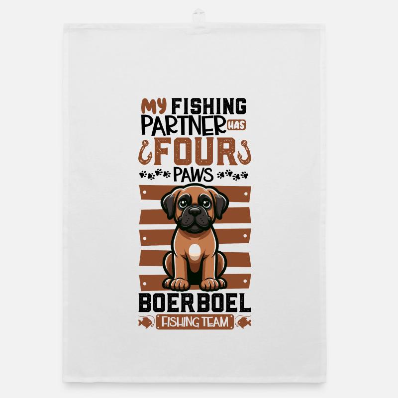Pêche et Boerboel Torchon bio