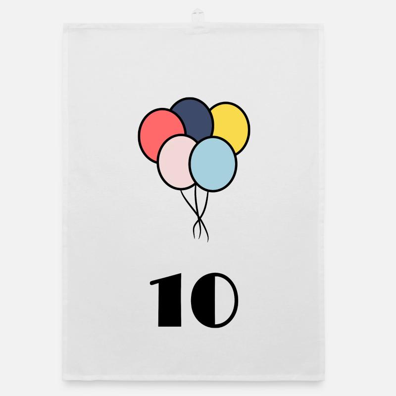 10. 10 ANS. 10e ANNIVERSAIRE. ANNIVERSAIRE 10 ANS. Torchon bio