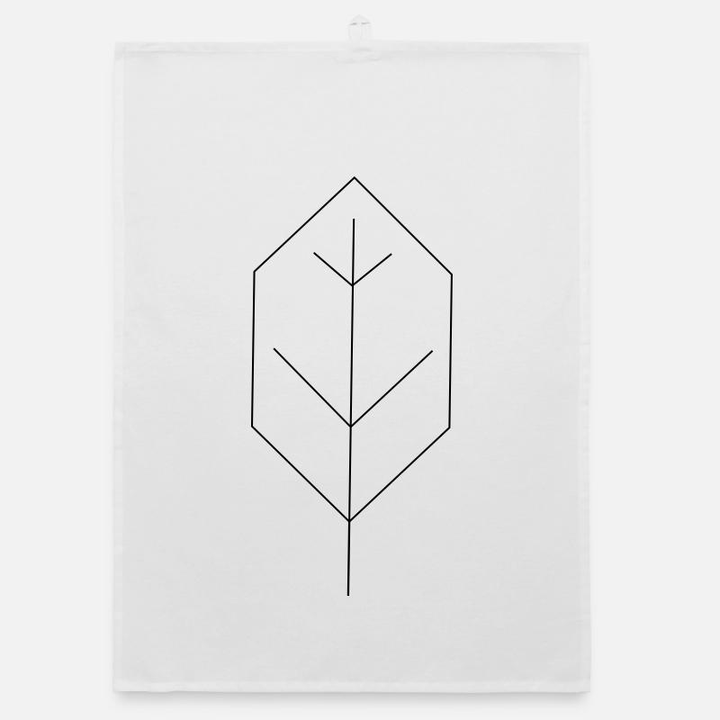 leaf contour Organic dish towel
