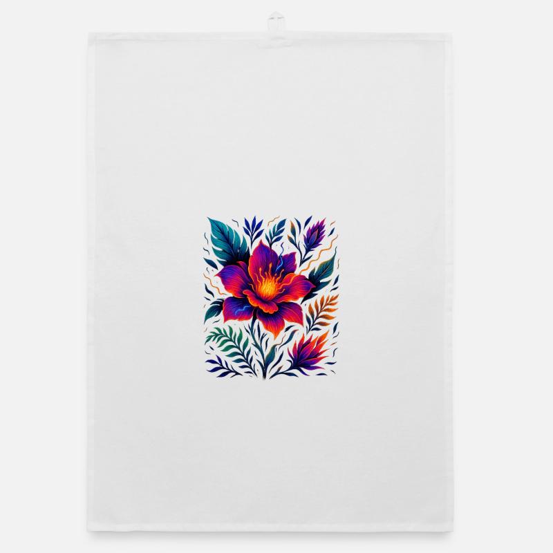Electric Bloom Organic dish towel