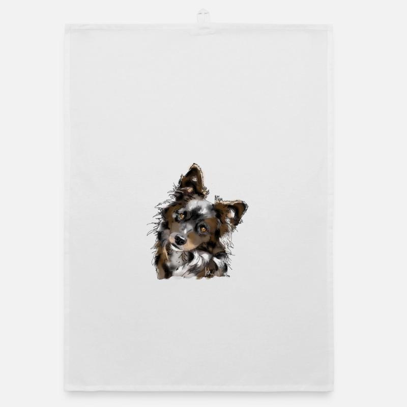 Australian Shepherd - Organic Geschirrtuch - Weiß